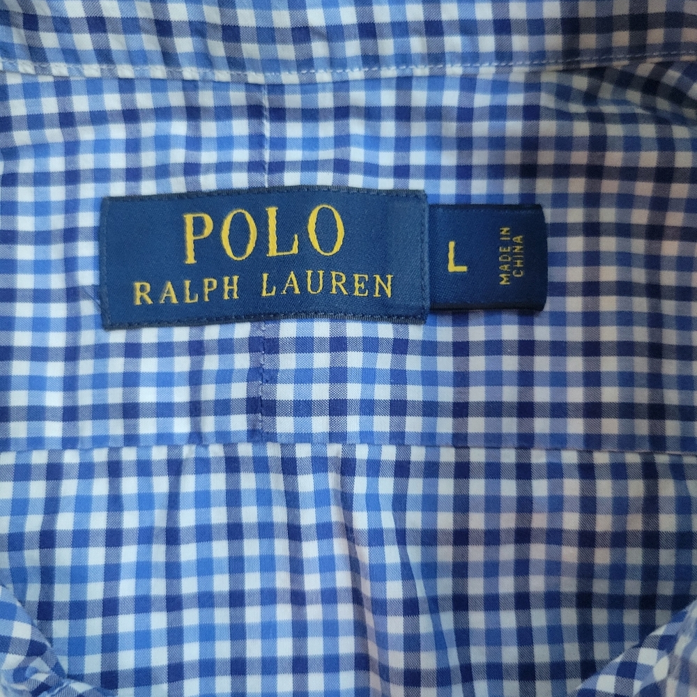 Ralph Lauren Men's Blue Classic button down shirt, size Large like new! Holidays - Picture 4 of 7